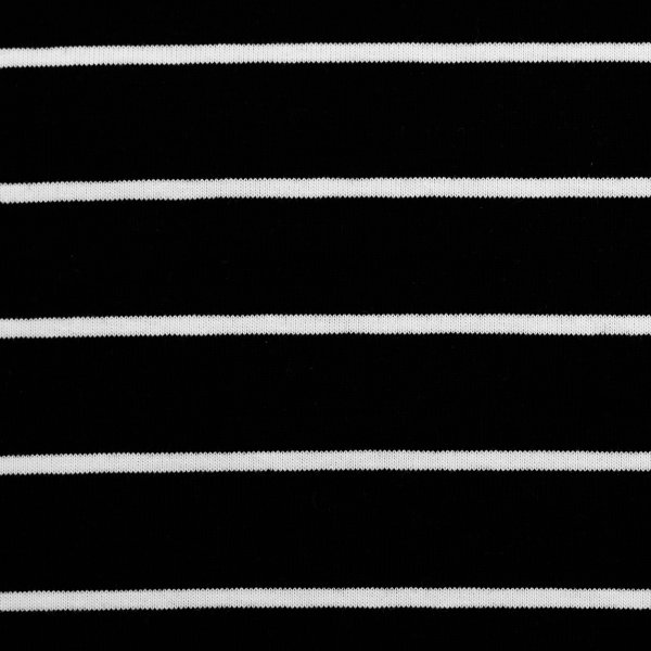 Baumwolljersey -Isa- Streifen - schwarz weiss